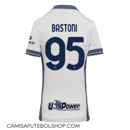 Camisa de time de futebol Inter Milan Alessandro Bastoni #95 Replicas 2º Equipamento Feminina 2024-25 Manga Curta